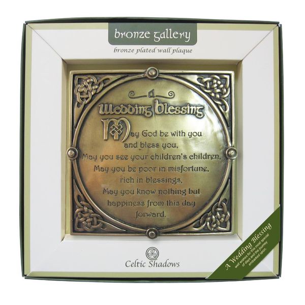 Bronze Plated Wall Plaque With A Wedding Blessing
