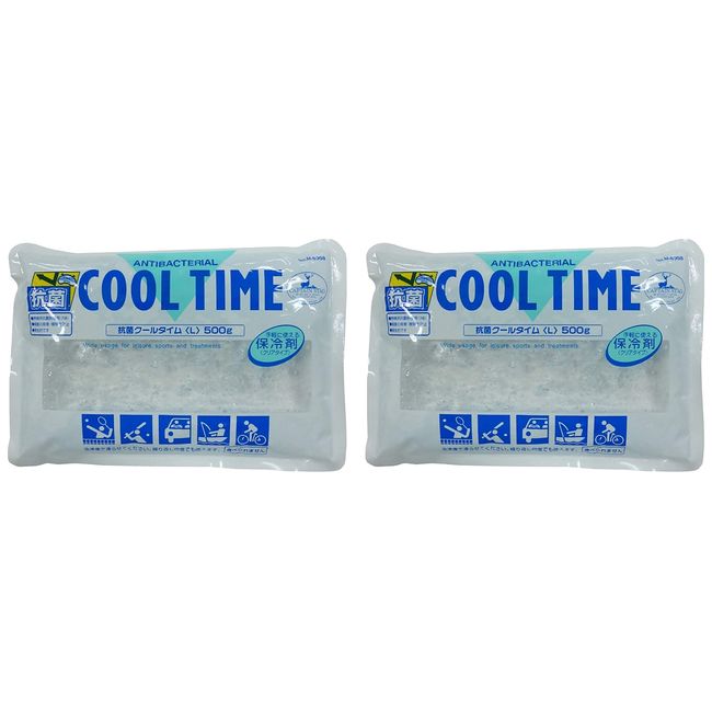 Captain Stag UZ-13186 Ice Packs, Antibacterial Cool Time, Cold Retention, Approx. 8-10 Hours, Size M, 10.6 oz (300 g), Set of 2