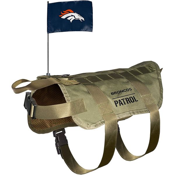 Little Earth NFL Denver Bronco Pet Tactical Vest, M-L