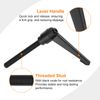 sourcing map M12 x 100mm Adjustable Knobs Handle Male Thread Push Button Ratchet Quick Release Locking Rotating Bolt for Lathe Machinery, Black