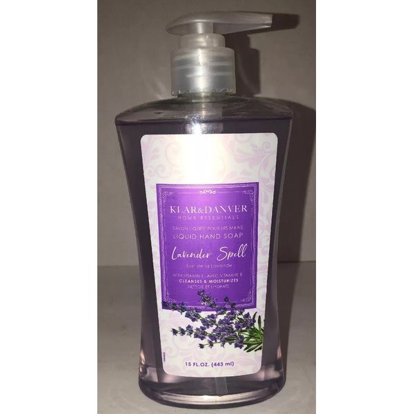 NEW KLAR & DANVER Lavender Spell Liquid Hand Soap 15 Oz Pump Bottle