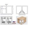 Perforated 800 Quality Round Corner Shipping Labels 2 Per Sheet 7.5" x 5.125"