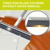 EHOMGUI Floor Squeegee with Bristle, Long Handle, for Cleaning Floors,Rugs