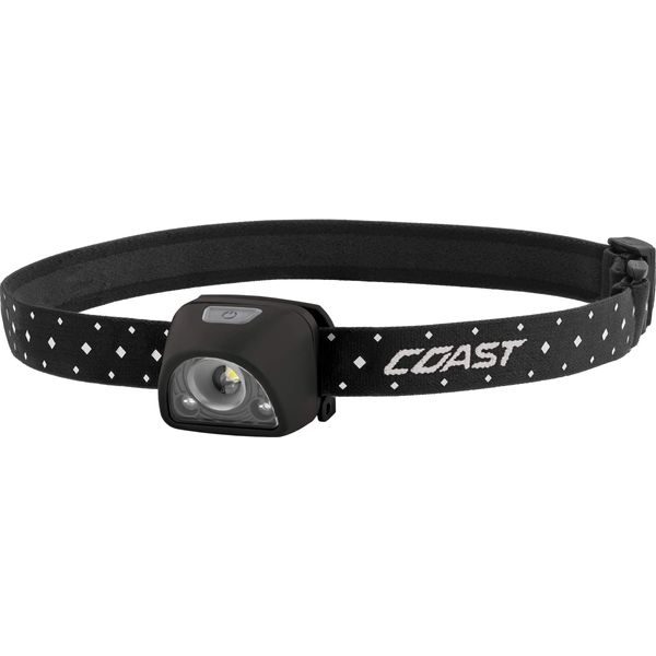 Coast FL1R 435 Lumen Dual Color (White/Red) Rechargeable LED Headlamp, Recharging Accessories Included