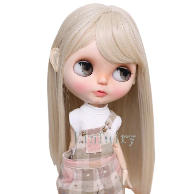 Linfairy 9-10 inch Doll Long Wig Long Hair (Light Blonde)