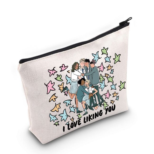 WZMPA Nick and Charlie Fans Kosmetiktasche Herzstopper Jungen Liebe Comic inspiriertes Geschenk I Love Liking You LGBT Comic Reißverschlusstasche für Damen und Mädchen, I Love Liking You, Passform