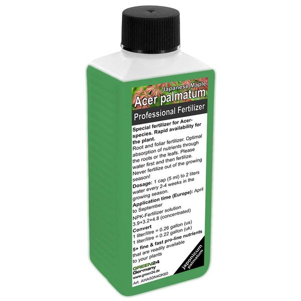 GREEN24 Acer japonicum/palmatum Plant Food (Japanese Maple, Fullmoon Maple) Liquid Fertilizer HighTech NPK, Root Soil Foliar