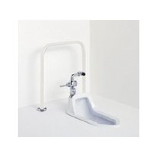 Naka Industries W-1 Hand Oval Auxiliary Handrail for Japanese Toilet Bowls, Japanese Style Toilet Handrail Birch