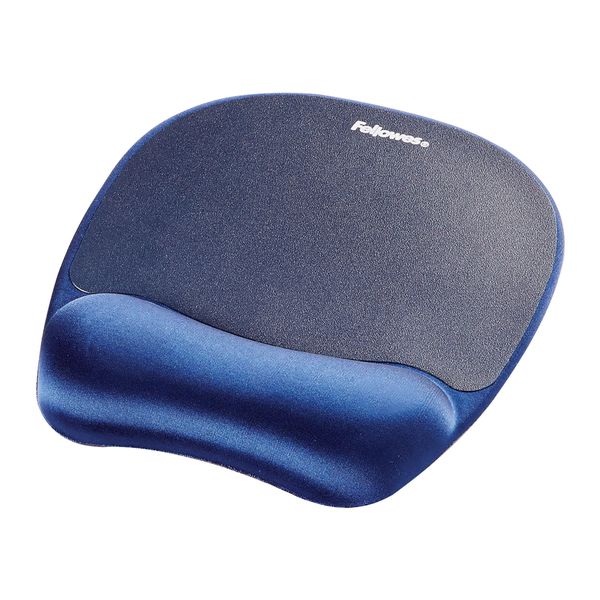 Fellowes Memory Foam Mouse Mat with Wrist Support - Ergonomic Mouse Pad for Computer Laptop - Sapphire