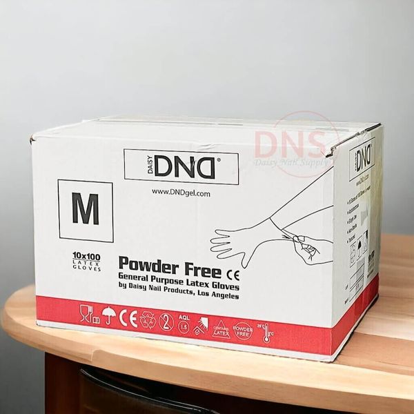 1000Pcs DND Latex Gloves Safe-Guard High Quality Powder Free Glove Size M