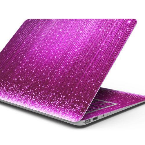 Design Skinz Abstract Pink Neon Rain Curtain Full-Body Wrap Scratch Resistant Decal Skin-Kit Compatible with MacBook 16" Pro M1 (A2485)