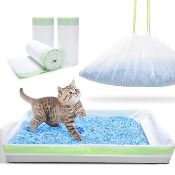 54 Count Cat Litter Box Liners for Pet safe Scoopfree Litter Tray Open/Hooded...