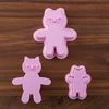Kai KAI KITCHEN DL7254 Cookie Cutter, Bakko Cat Cookie Mold, Pink