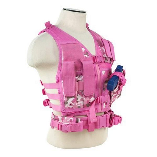 NC Star CTVC2916PC Ncstar, Tactical Vest, Pink Camo, XS-S