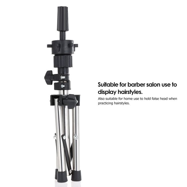 Head Stand Tripod with Suction Cups Mini Adjustable Mannequin Head Stand  Manikin Head Tripod Stand Portable Cosmetology Hairdressing Training