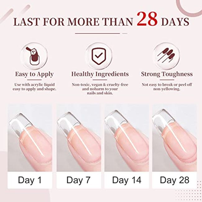 Saviland Acrylic Powder Set Grows in The Dark Acrylic Nail Powder Set 10  Luminous Polymer Nails Powder for Natural Nails Carving French Nail