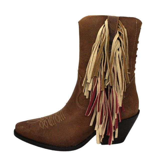 Dingo Fringe Benefits Brown 7.5 Women's Cowboy Boots