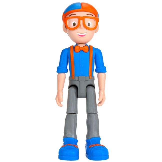 Blippi Talking Figure, 9-inch Articulated Toy with 8 Sounds and Phrases, Poseable Figure Inspired by Popular YouTube Edutainer