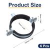 sourcing map 6 Pcs Split Ring Pipe Hanger, 75mm/3inch Adjustable Pipe Bracket Clamp Wall Ceiling Mount Pipe Strap Support for Plumbing Drainage Pipe Tube