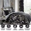 Lions Marble Effect Duvet Set with Pillowcase (Black, King)