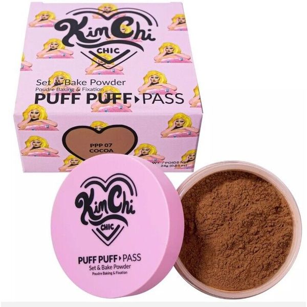 KIM CHI CHIC COCOA Powder Puff Puff Pass Set & Bake Powder Vegan Formula