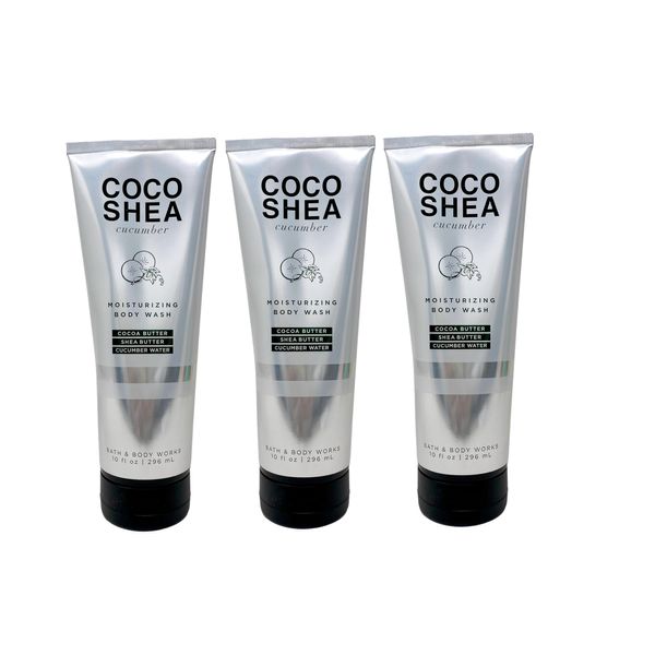 Bath and Body Work Coco Shea Cucumber - Pack of Three - Moisturizing Body Wash