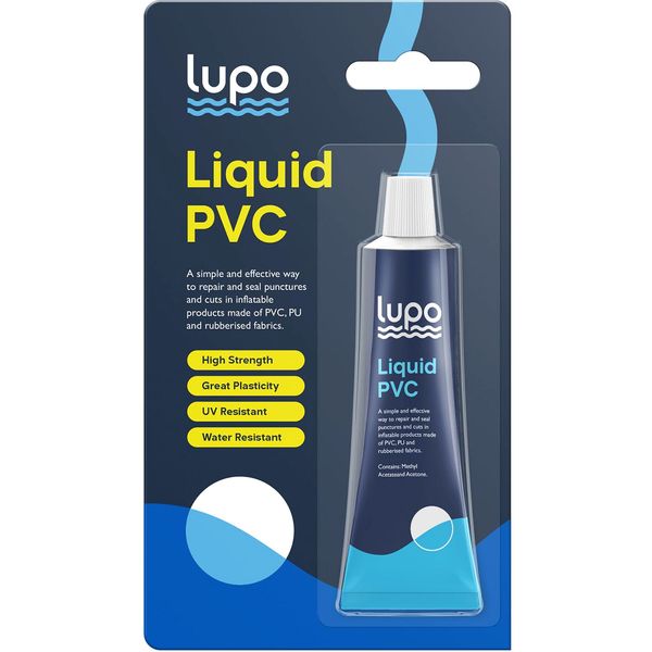 Lupo Heavy Duty Liquid Vinyl Repair Patch | Vinyl Repair Adhesive Sealant | for Inflatable Kayaks, Canoes, Boats, Air Beds, Tents, Swimming Pools & Hot Tubs (1 fl. oz).