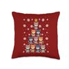 Christmas Cats Christmas Tree Funny Cat Throw Pillow
