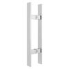 450*40*10mm H-shaped Double Sided Mirror Polishing Push Pull Door Handle Silver 