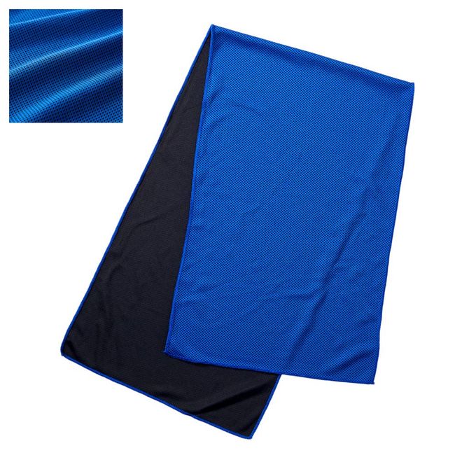 Eye Media Cooling Towel, Cooling Towel, Cool Towel, Sports Towel, Heatstroke Prevention, Heat Stroke, Absorbent, Quick Drying, UV Protection, Blue, 11.8 x 39.4 inches (30 x 100 cm), Cool Long-Lasting