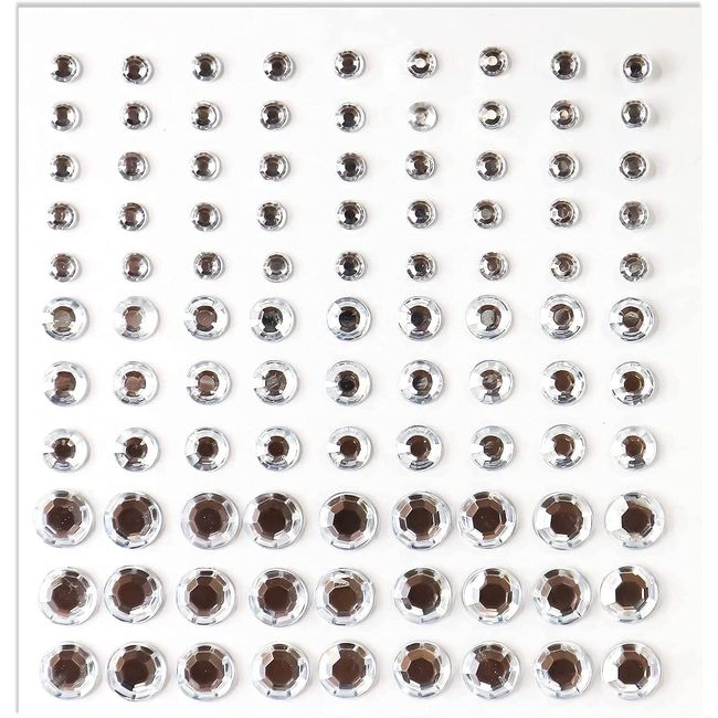 081 Rhinestone Sticker (Deco Sticker) Jewelry Type 0.2 - 0.4 inches (4 - 9 mm) [Crystal]