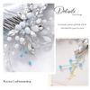 Unicra Crystal Bride Wedding Hair Comb Siver Bridal Hair Accessories Rhinestone Headpiece for Women and Girls