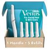 Gillette Venus Dermaplaning Tool Kit, 5 Blade Refills, Exfoliating Face Razors for Women, Eyebrow Razor, Face Razors for Women, Facial Razors, Dermaplane Razor for Women Face, Peach Fuzz Remover