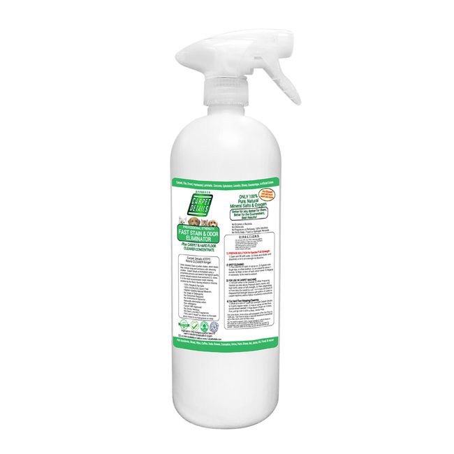 Carpet Details Carpet Stain Remover- Safe Natural Mineral Based Carpet  Cleaner Solution- Use on Tile, Grout, Laminate and Wood Floors, and Carpet