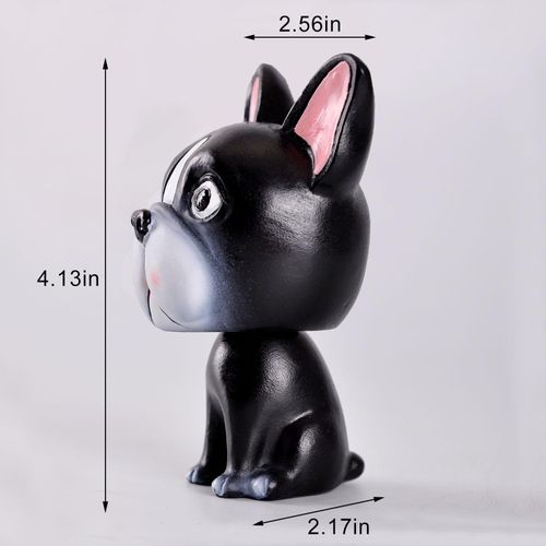 IBWell Bobbleheads Dog Bulldog for Car Vehicle Automobile Decor,Cute Car Dashboard Bobble Head Boston Terrier Decoration