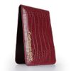 CRAFTSMAN GOLF Crocodile Pattern Golf Scorecard Holder and Yardage Book Cover Case Protector (Red)