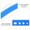 PATIKIL Aluminum Triangular Ruler Set, 20cm x 2.3cm, 45° & 60° Triangular Rulers, Protractor, 4 Packs, Blue