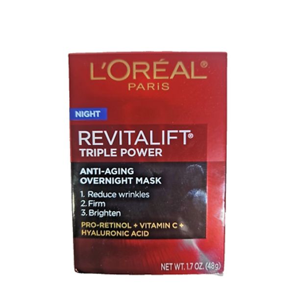 L'Oreal NIGHT Revitalift Triple Power, Anti-Aging Overnight Mask - 1.7 OZ