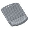 Fellowes PlushTouch Foam Mouse Pad Wrist Support with MICROBAN - Gray Lattice (9549701)