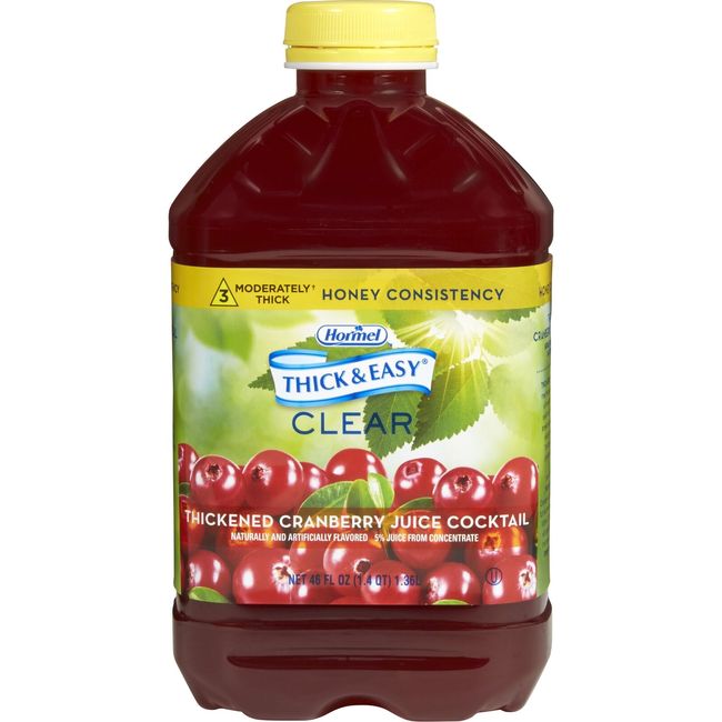 Thick & Easy Thickened Beverage Cranberry Juice 46 oz. Bottle 6 Ct