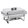 4 Pack Full Size Chafing Dish Set Stainless Steel Frame Chafers w/ Foldable Legs
