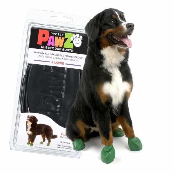 PAWZ Dog Shoes Rubber Boots Black, blk
