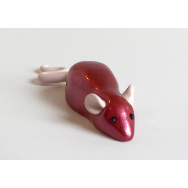 Red Year of the Rat Fridge Magnet Polymer Clay Pet Fancy Rat Mouse Magnet New