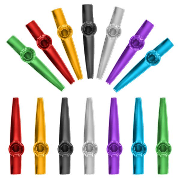 14 Stück Kazoo Set Kazoos Metall Kazoo Metall Aluminiumlegierung Kasu Musikinstrumente in 7 Farben Metall Kazoo für Kinder und Musikliebhaber Anfänger Kinder Party Favors Geschenke