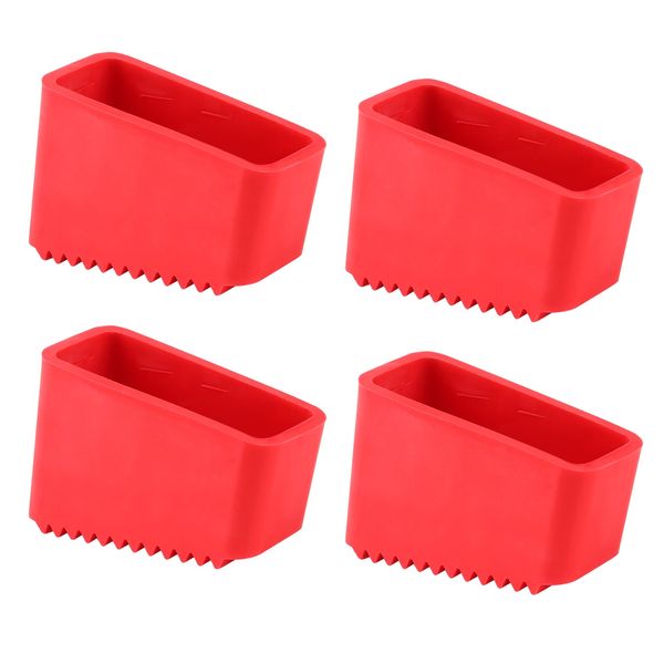 YIJIUBA Pack of 4 Rubber Feet for Ladders, 50 x 20 mm Ladder Feet Replacement, Non-Slip Wooden Ladder Protective Caps, Step Ladder Feet Replacement Rubber Feet for Home Workers Folding Ladder