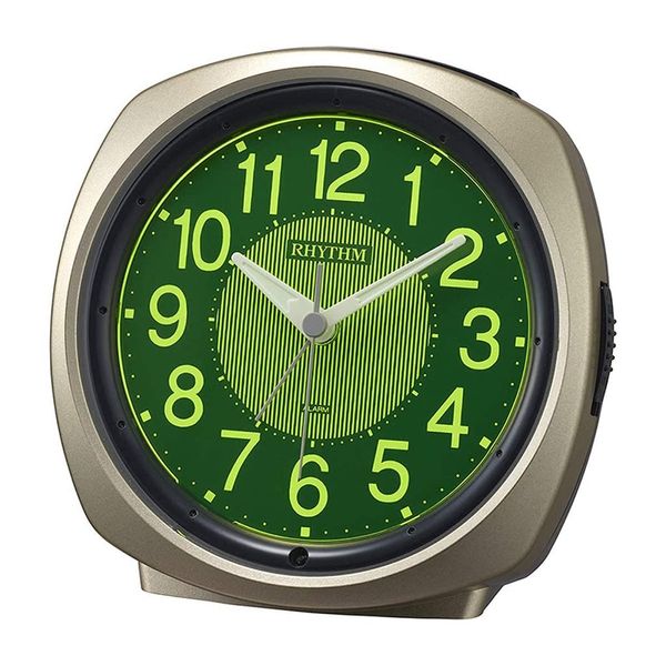 Generic RHYTHM 8RE673SR18 Rhythm Clock with Automatic Lighting Function in Dark Pure Light R673 Analog Display Table Clock