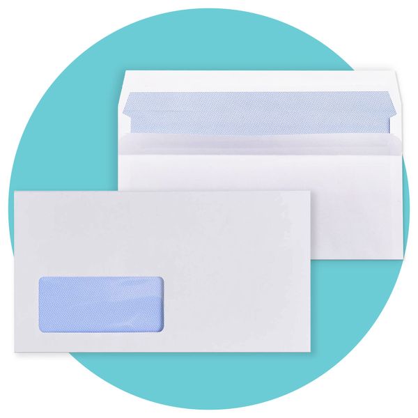 Triplast 20 x DL Self Seal Security Envelopes (Size: 110x220mm) | Address Window, Self Sealing & Printer Safe Mailing Paper Envelopes | Ideal for Everyday Home, Office & Commercial Use