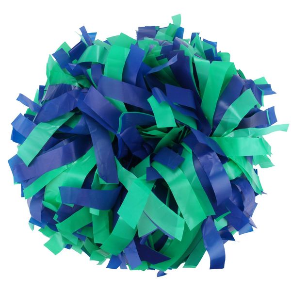 ICObuty Plastic Cheerleader Cheerleading Pom Pom 6 inch 1 Pair (Royal Blue-Kelly Green)