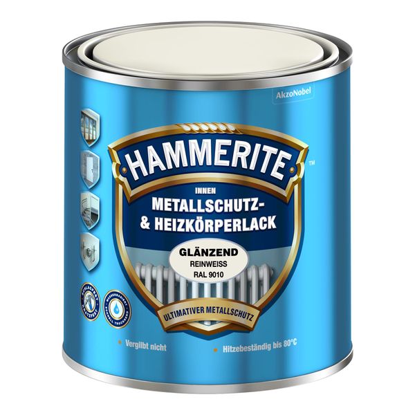 Akzo Nobel (DIY Hammerite) Indoor Protective Metal and Radiator Paint 0.500 L, 5117970