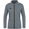 JAKO Damen polyesterjas Polyesterjacke Challenge, steingrau/schwarz, 44 EU